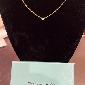Tiffany by the yard Diamond 18k gold 16”necklace